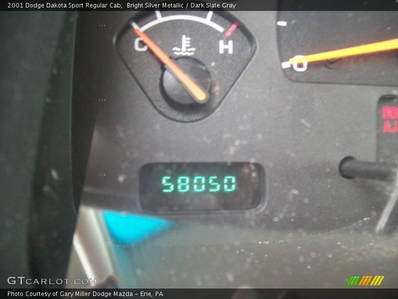 Bright Silver Metallic / Dark Slate Gray 2001 Dodge Dakota Sport Regular Cab