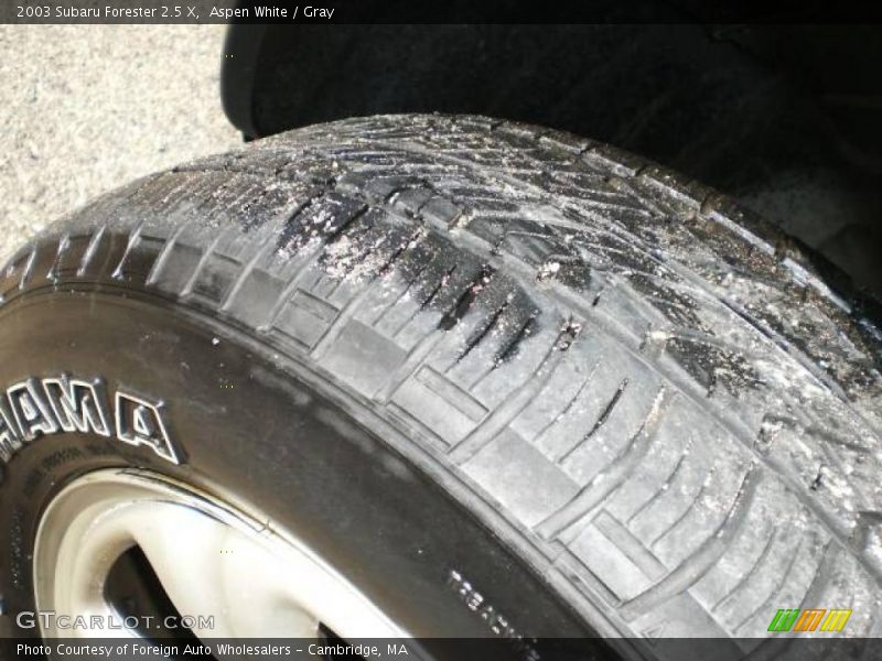 Aspen White / Gray 2003 Subaru Forester 2.5 X