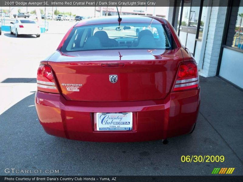 Inferno Red Crystal Pearl / Dark Slate Gray/Light Slate Gray 2008 Dodge Avenger SE