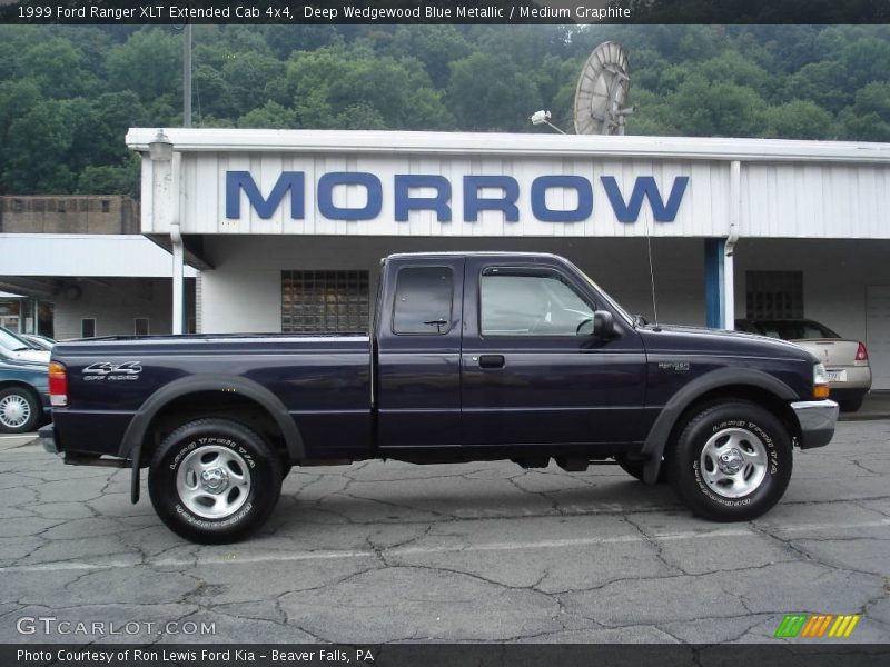 Deep Wedgewood Blue Metallic / Medium Graphite 1999 Ford Ranger XLT Extended Cab 4x4