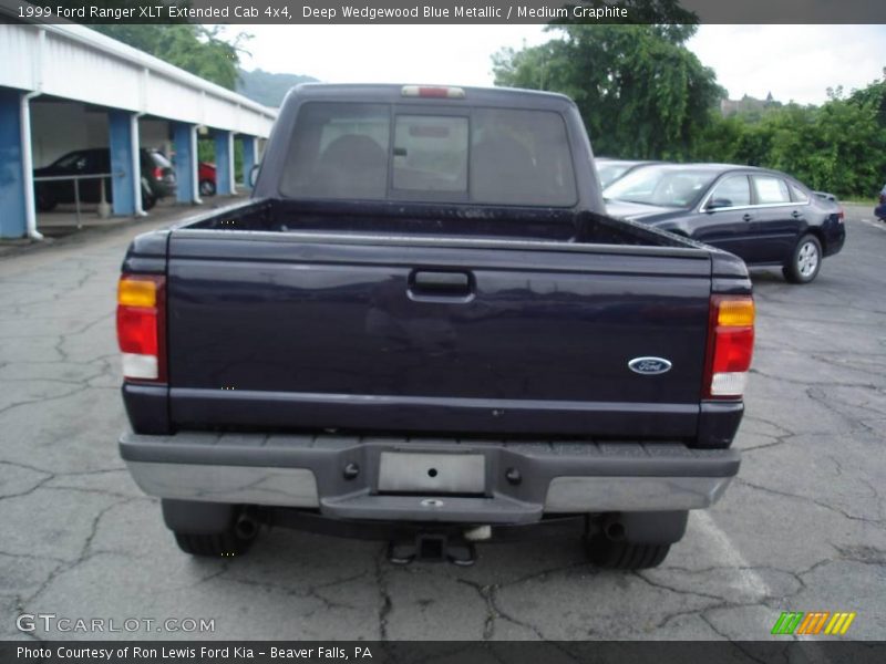 Deep Wedgewood Blue Metallic / Medium Graphite 1999 Ford Ranger XLT Extended Cab 4x4