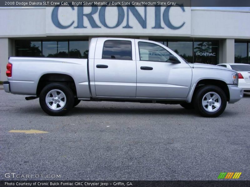 Bright Silver Metallic / Dark Slate Gray/Medium Slate Gray 2008 Dodge Dakota SLT Crew Cab