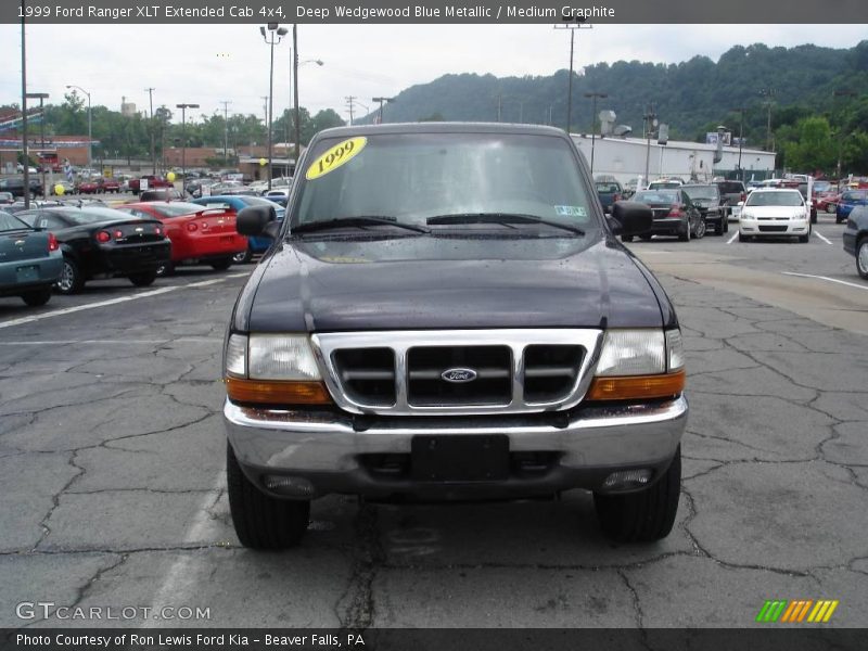 Deep Wedgewood Blue Metallic / Medium Graphite 1999 Ford Ranger XLT Extended Cab 4x4