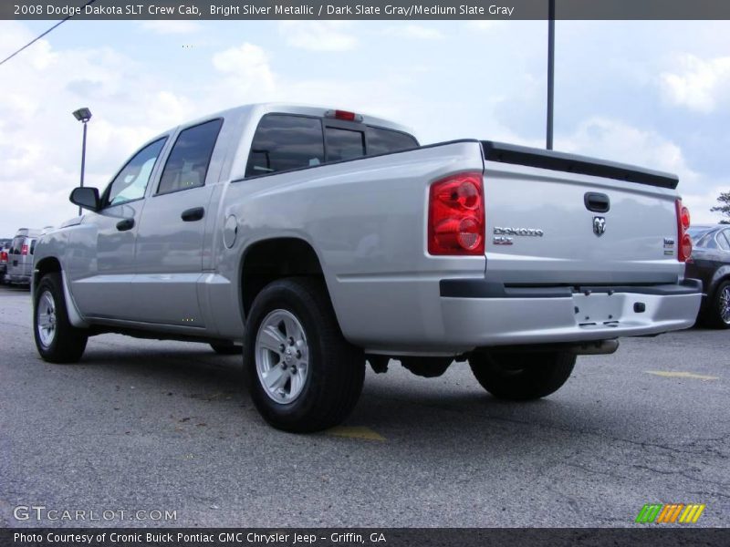 Bright Silver Metallic / Dark Slate Gray/Medium Slate Gray 2008 Dodge Dakota SLT Crew Cab