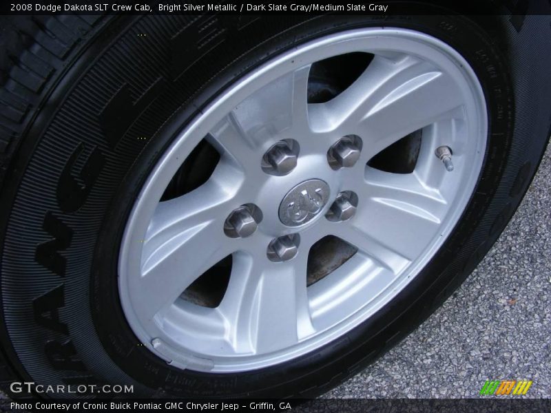 Bright Silver Metallic / Dark Slate Gray/Medium Slate Gray 2008 Dodge Dakota SLT Crew Cab