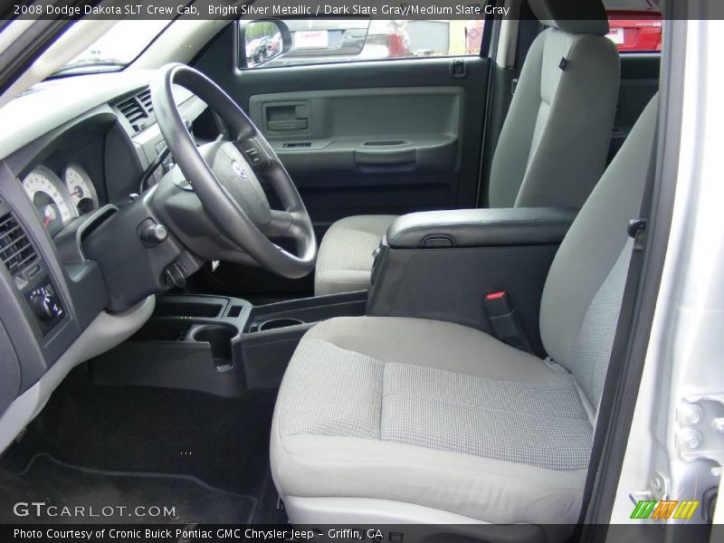 Bright Silver Metallic / Dark Slate Gray/Medium Slate Gray 2008 Dodge Dakota SLT Crew Cab