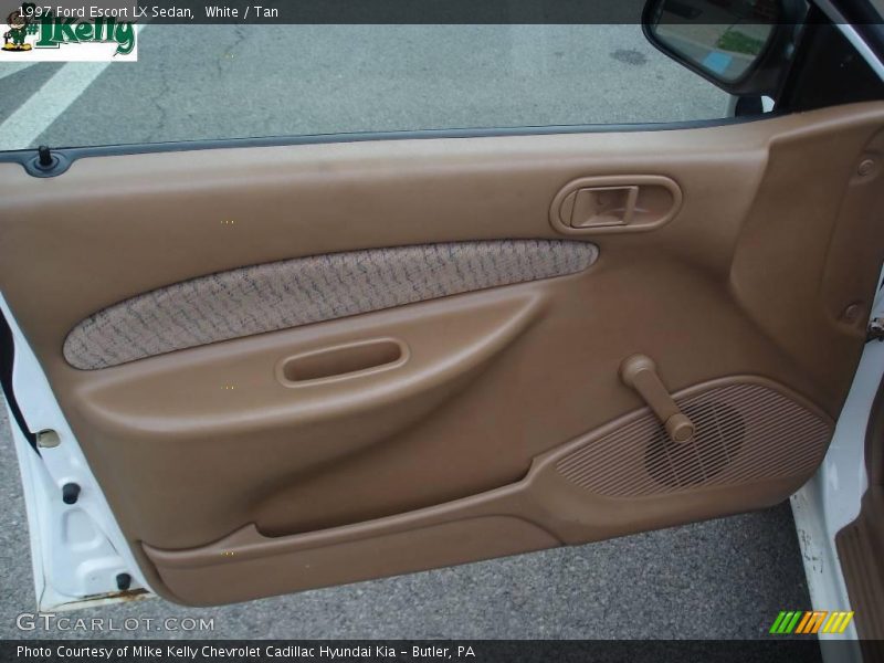 White / Tan 1997 Ford Escort LX Sedan