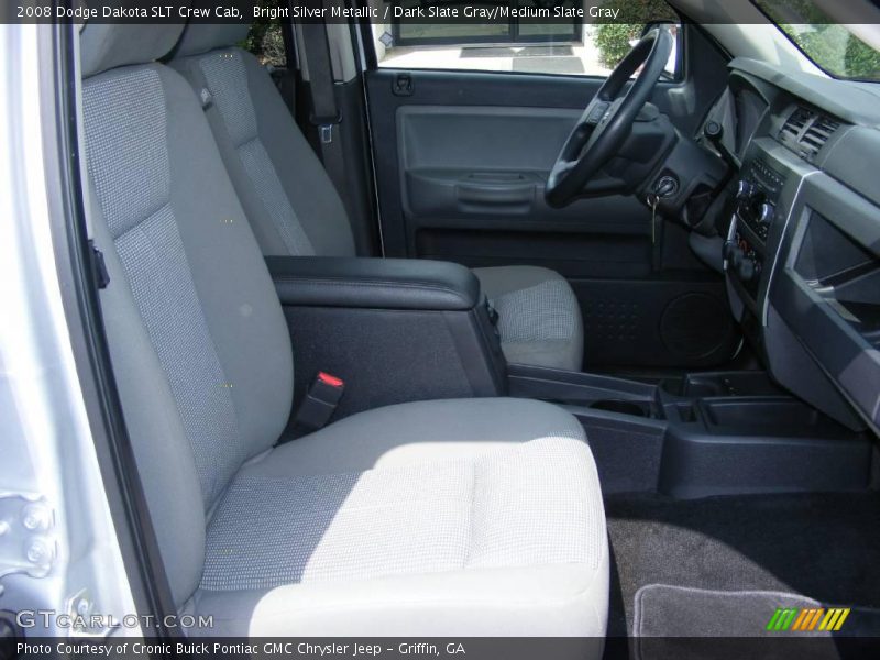 Bright Silver Metallic / Dark Slate Gray/Medium Slate Gray 2008 Dodge Dakota SLT Crew Cab