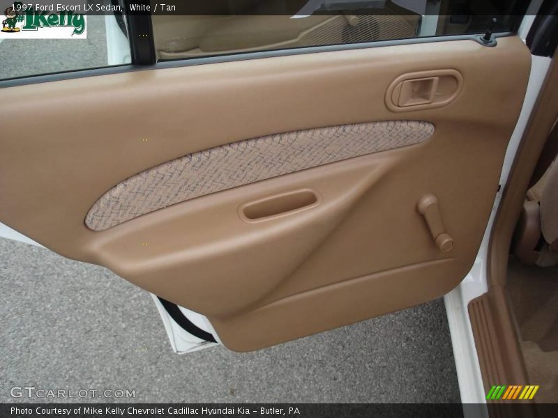 White / Tan 1997 Ford Escort LX Sedan