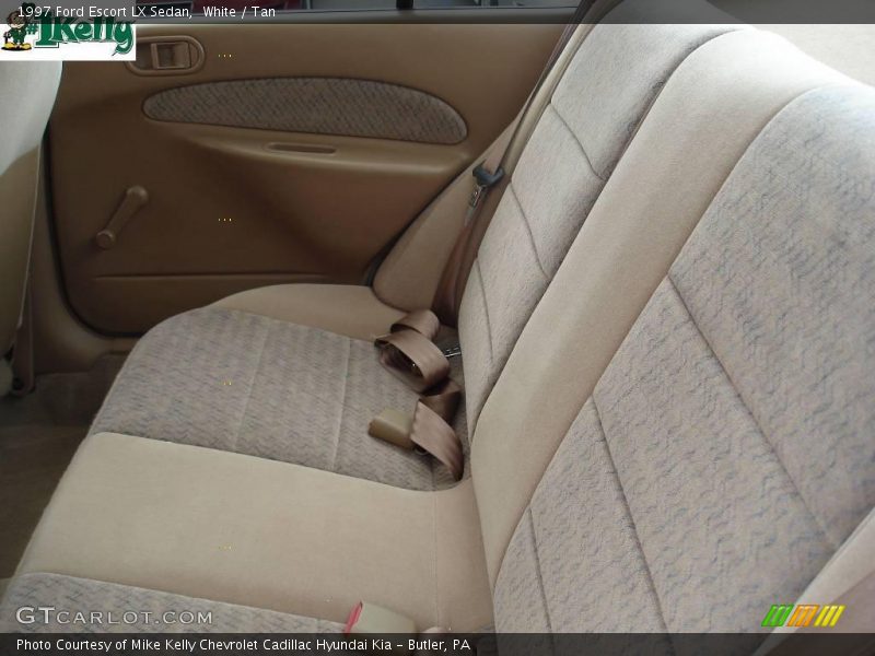 White / Tan 1997 Ford Escort LX Sedan