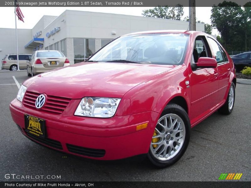 Tornado Red / Black 2003 Volkswagen Jetta Wolfsburg Edition 1.8T Sedan