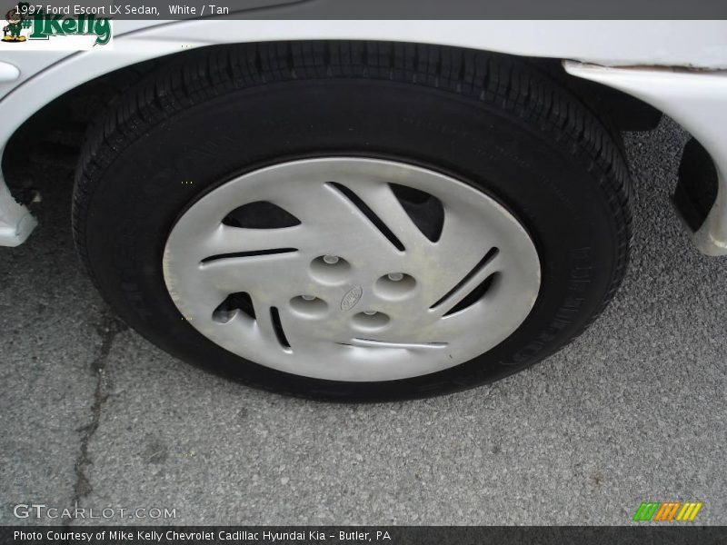 White / Tan 1997 Ford Escort LX Sedan