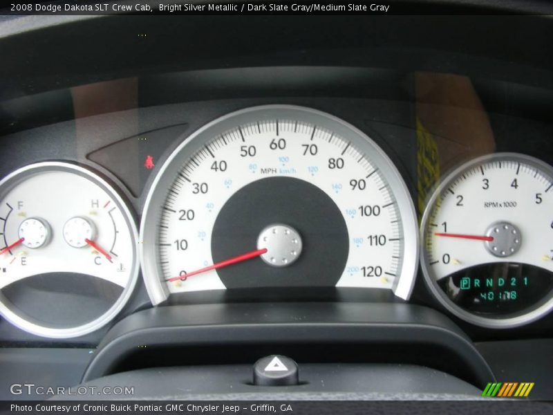 Bright Silver Metallic / Dark Slate Gray/Medium Slate Gray 2008 Dodge Dakota SLT Crew Cab