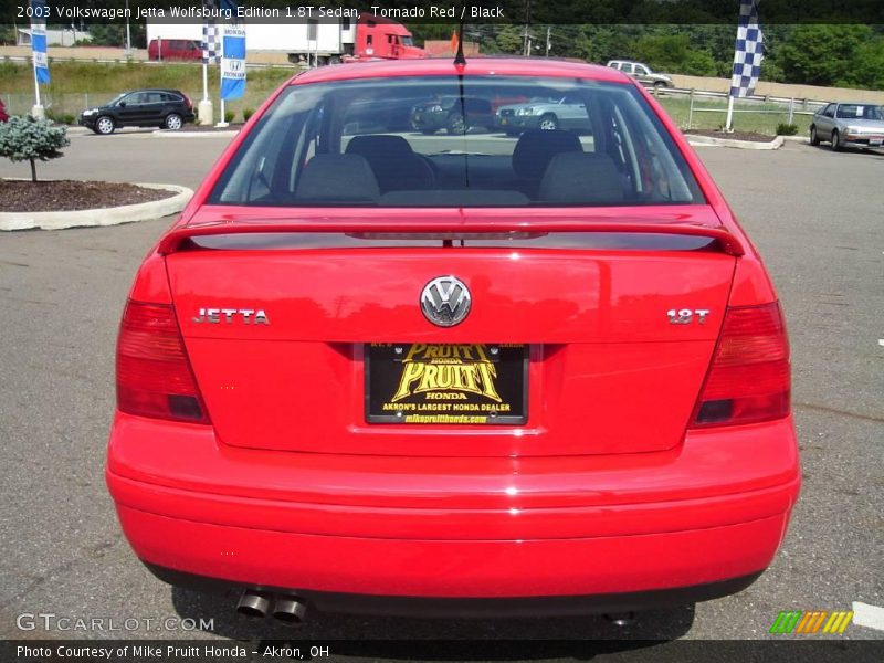 Tornado Red / Black 2003 Volkswagen Jetta Wolfsburg Edition 1.8T Sedan