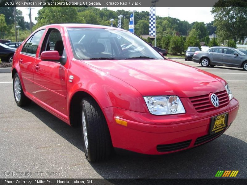 Tornado Red / Black 2003 Volkswagen Jetta Wolfsburg Edition 1.8T Sedan