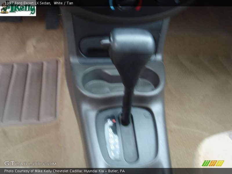 White / Tan 1997 Ford Escort LX Sedan