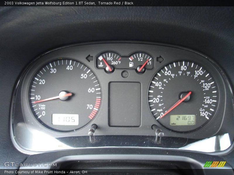 Tornado Red / Black 2003 Volkswagen Jetta Wolfsburg Edition 1.8T Sedan