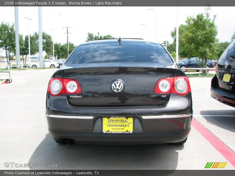Mocha Brown / Latte Macchiato 2006 Volkswagen Passat 3.6 Sedan