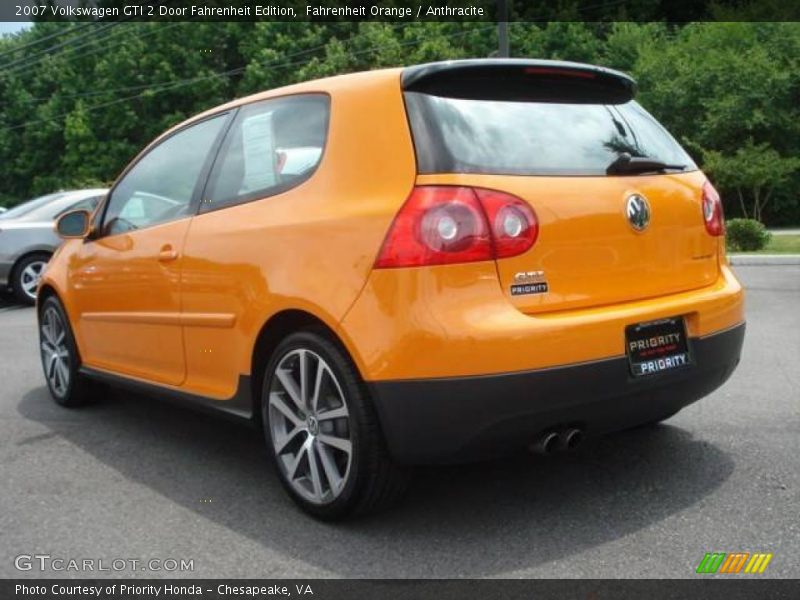 Fahrenheit Orange / Anthracite 2007 Volkswagen GTI 2 Door Fahrenheit Edition