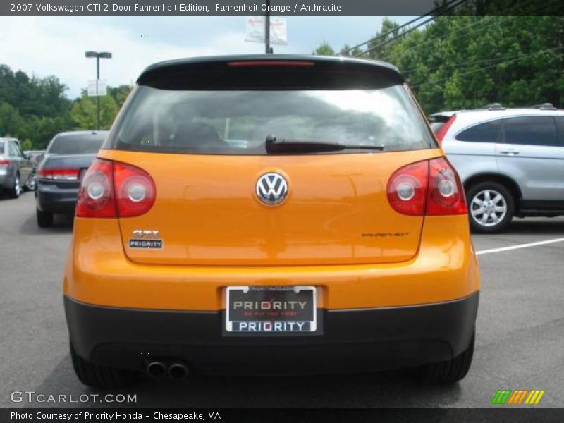 Fahrenheit Orange / Anthracite 2007 Volkswagen GTI 2 Door Fahrenheit Edition