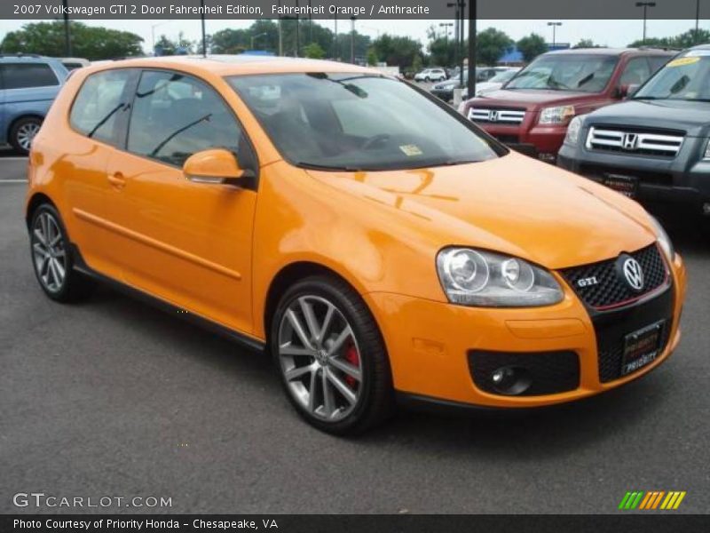Fahrenheit Orange / Anthracite 2007 Volkswagen GTI 2 Door Fahrenheit Edition