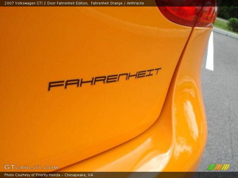Fahrenheit Orange / Anthracite 2007 Volkswagen GTI 2 Door Fahrenheit Edition
