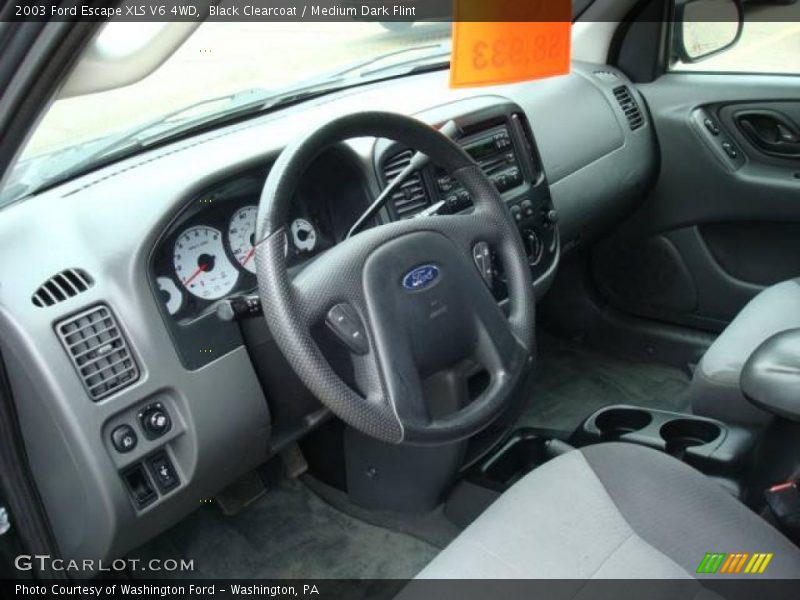 Black Clearcoat / Medium Dark Flint 2003 Ford Escape XLS V6 4WD