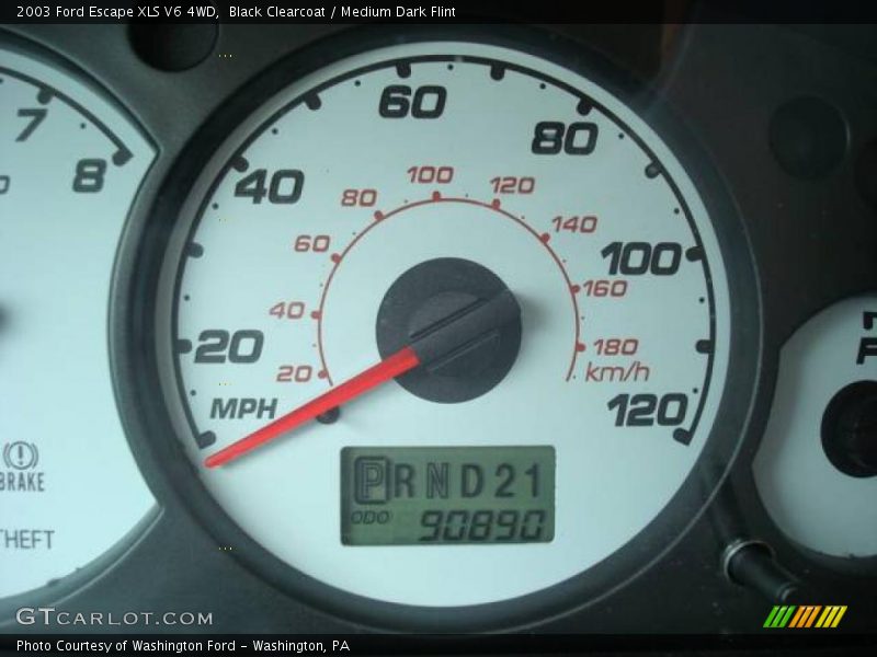 Black Clearcoat / Medium Dark Flint 2003 Ford Escape XLS V6 4WD