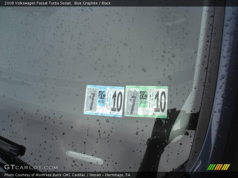 Blue Graphite / Black 2008 Volkswagen Passat Turbo Sedan