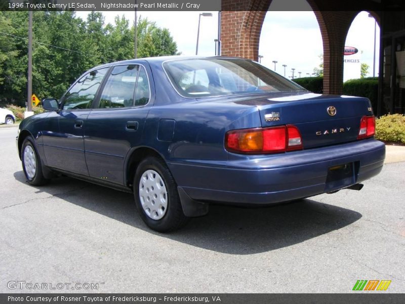 Nightshadow Pearl Metallic / Gray 1996 Toyota Camry LE Sedan