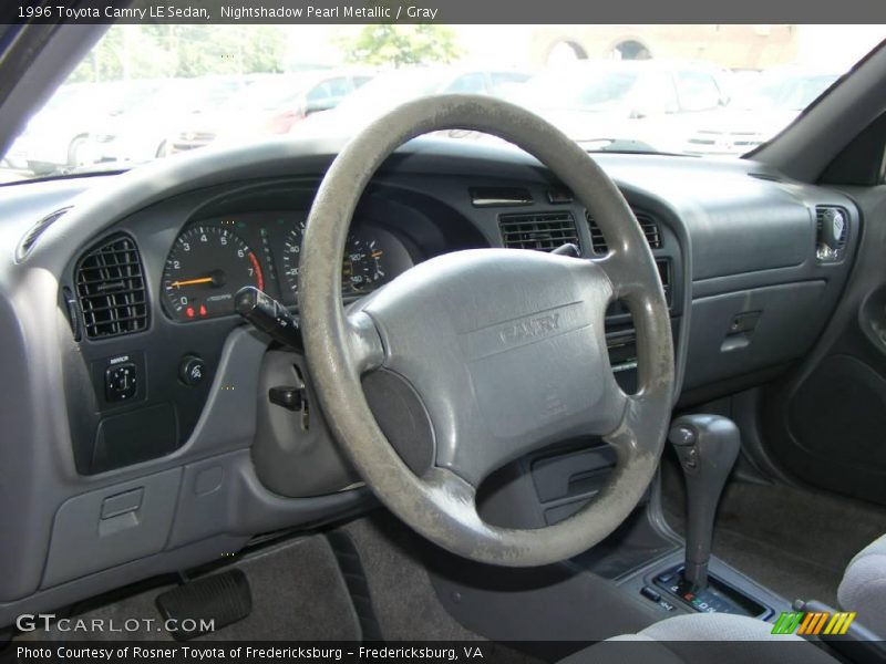 Nightshadow Pearl Metallic / Gray 1996 Toyota Camry LE Sedan