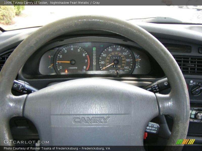Nightshadow Pearl Metallic / Gray 1996 Toyota Camry LE Sedan