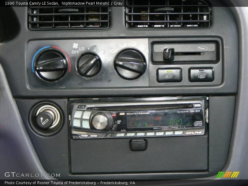 Nightshadow Pearl Metallic / Gray 1996 Toyota Camry LE Sedan