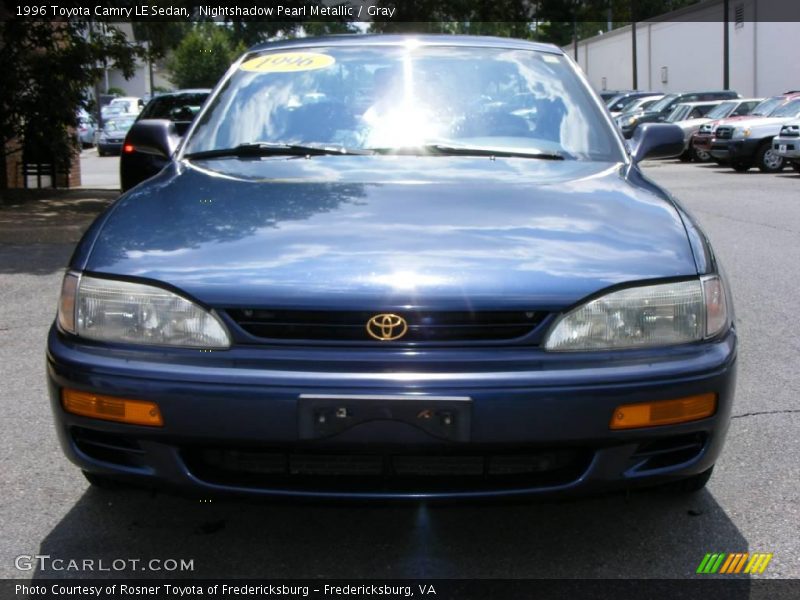 Nightshadow Pearl Metallic / Gray 1996 Toyota Camry LE Sedan