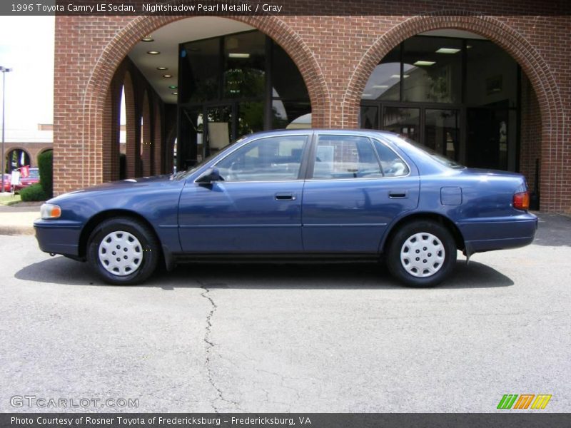 Nightshadow Pearl Metallic / Gray 1996 Toyota Camry LE Sedan