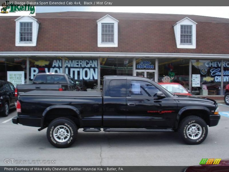 Black / Mist Gray 1999 Dodge Dakota Sport Extended Cab 4x4