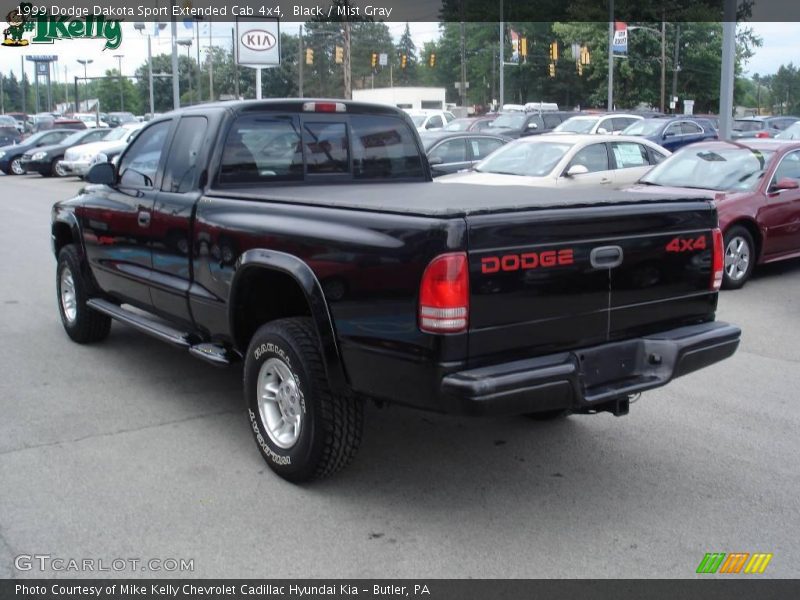 Black / Mist Gray 1999 Dodge Dakota Sport Extended Cab 4x4