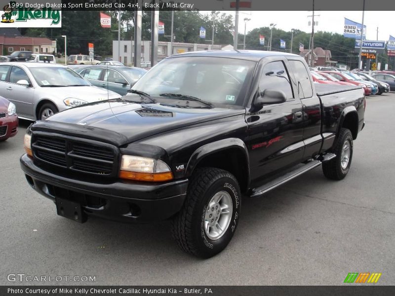 Black / Mist Gray 1999 Dodge Dakota Sport Extended Cab 4x4