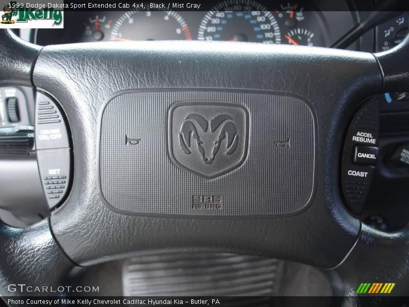 Black / Mist Gray 1999 Dodge Dakota Sport Extended Cab 4x4