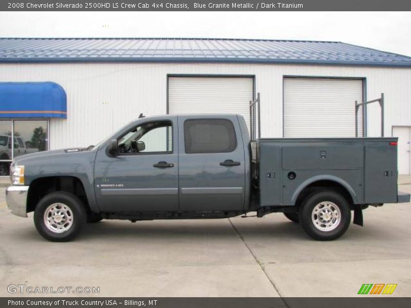 Blue Granite Metallic / Dark Titanium 2008 Chevrolet Silverado 2500HD LS Crew Cab 4x4 Chassis