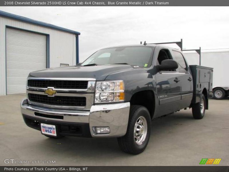 Blue Granite Metallic / Dark Titanium 2008 Chevrolet Silverado 2500HD LS Crew Cab 4x4 Chassis