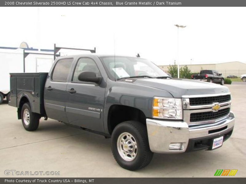 Blue Granite Metallic / Dark Titanium 2008 Chevrolet Silverado 2500HD LS Crew Cab 4x4 Chassis