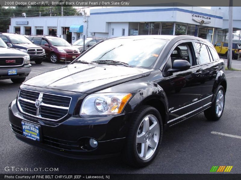 Brilliant Black Crystal Pearl / Dark Slate Gray 2008 Dodge Caliber R/T