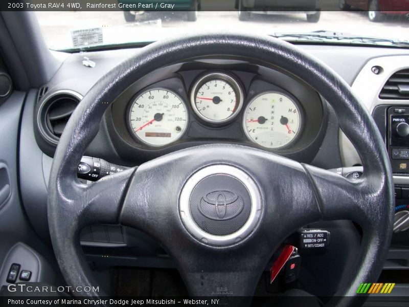 Rainforest Green Pearl / Gray 2003 Toyota RAV4 4WD