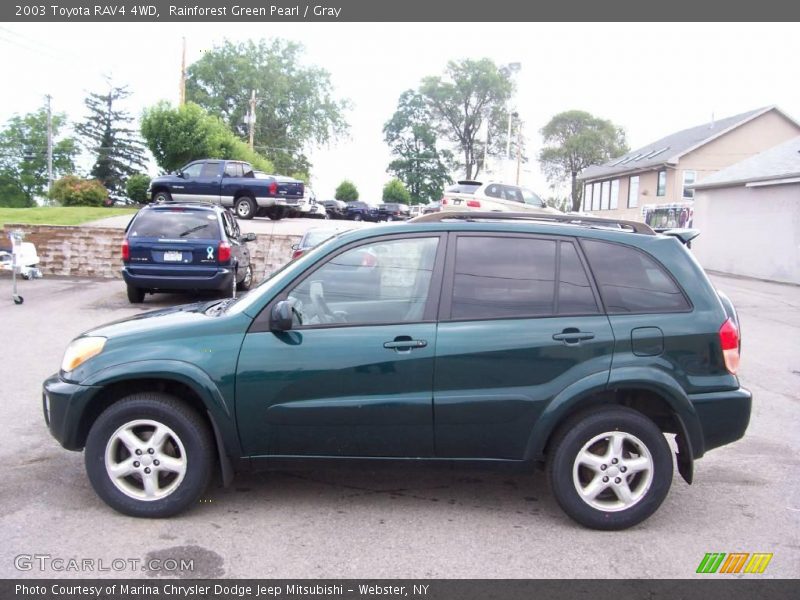 Rainforest Green Pearl / Gray 2003 Toyota RAV4 4WD