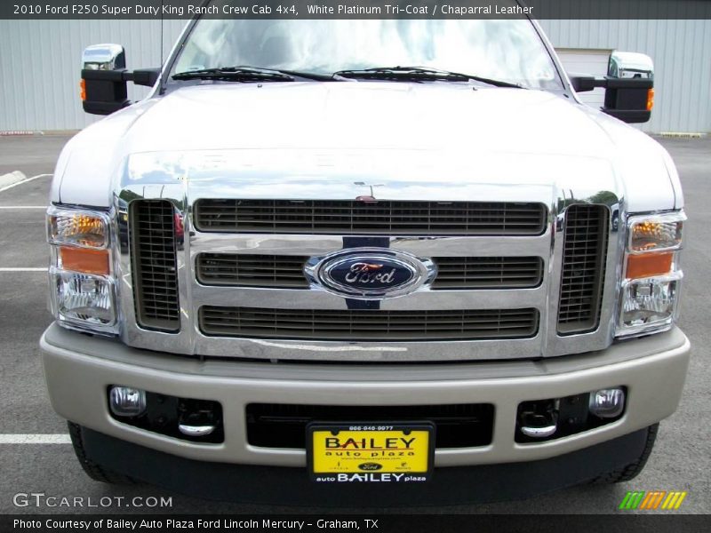 White Platinum Tri-Coat / Chaparral Leather 2010 Ford F250 Super Duty King Ranch Crew Cab 4x4