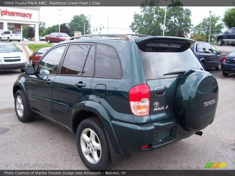 Rainforest Green Pearl / Gray 2003 Toyota RAV4 4WD