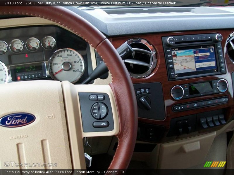 White Platinum Tri-Coat / Chaparral Leather 2010 Ford F250 Super Duty King Ranch Crew Cab 4x4