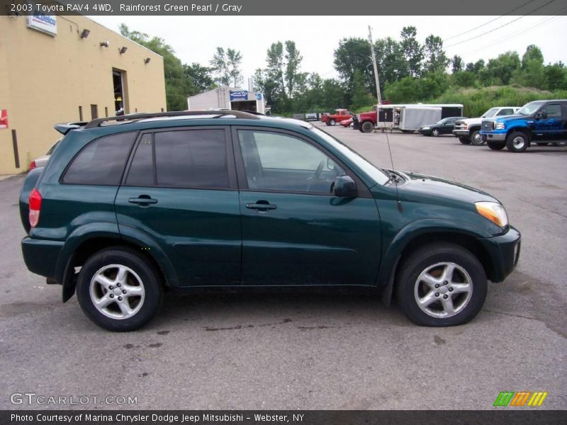 Rainforest Green Pearl / Gray 2003 Toyota RAV4 4WD