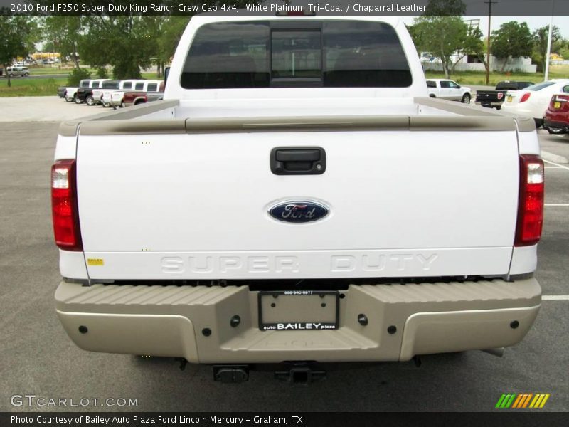 White Platinum Tri-Coat / Chaparral Leather 2010 Ford F250 Super Duty King Ranch Crew Cab 4x4